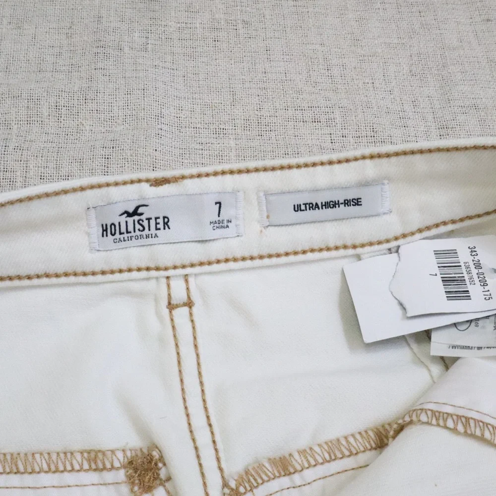 Hollister Ultra High Rise Contrast Stitch Denim Skirt NWT - Picture 7 of 10